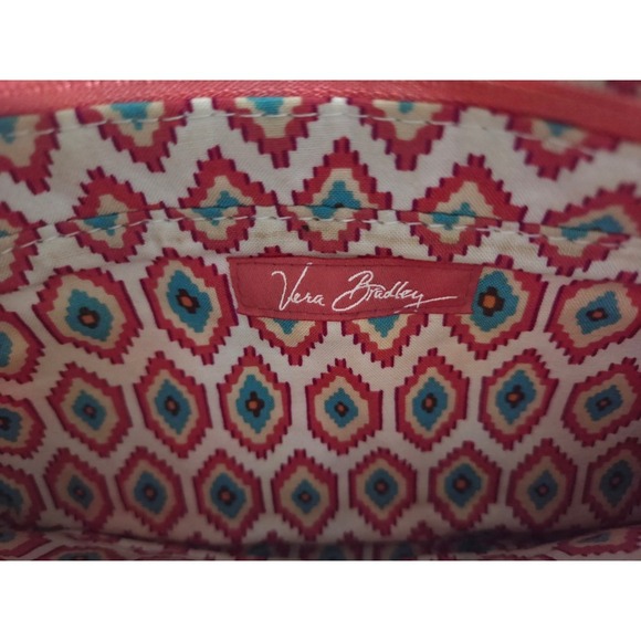 Vera Bradley Call Me Coral Jazzy Wristlet Clutch Bag Floral Paisley Pink Blue - Picture 4 of 5